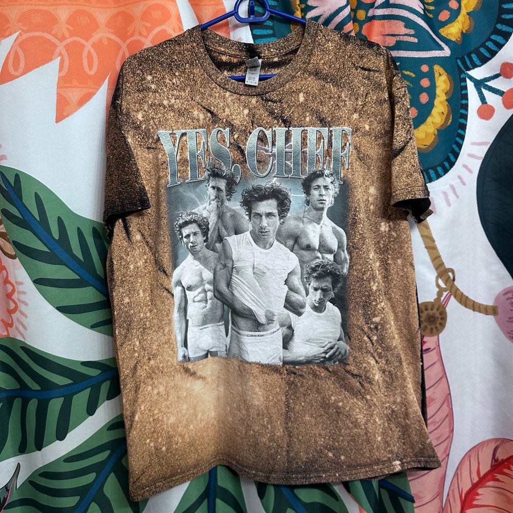 Yes Chef Jeremy Allen White bleached tie dye tee - XL